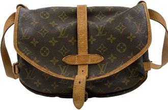 Louis Vuitton Pre-owned Cross Body Bags, female, Brown, Size: ONE SIZE Pre-owned Saumur messenger bag