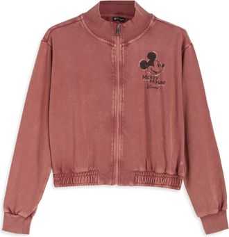 Freddy Felpa bomber cropped da donna con zip e dettagli Disney