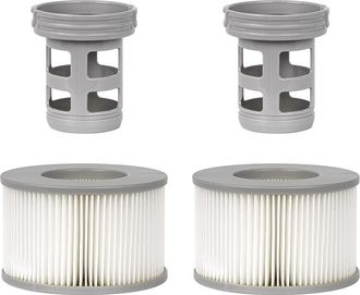 OEM Juego De 2 Accesorios Para Spa Msp, Incluye 2 Adaptadores De Base De Rosca De Repuesto, 2 Filtros De Piscina Inflables Con Resorte, Filtro De Piscina 
