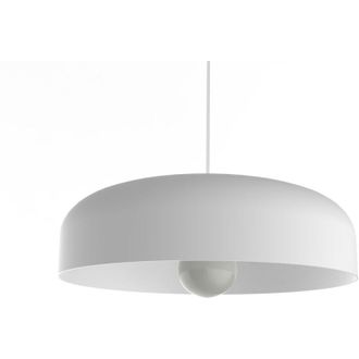 Lumicom Tuzzi Sospensione, 1xE27, max 42W, metallo, bianco opaco, D.40cm - Lumicom
