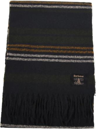 Barbour Alston Gestreepte Sjaal - Heren - Wintersjaals - Groen - ONE Size - Polyester - Accessoires