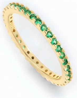 Mint & Lily May Birthstone Eternity Stacking Ring in 18K Gold Over Sterling Silver at Nordstrom, Size 9
