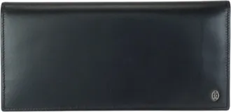 Cartier Black Leather Long Wallet (Bi-Fold) (Pre-Owned)