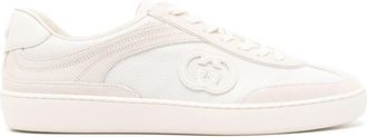 Gucci Interlocking G sneakers - men - Fabric/Calf Leather/Rubber/Calf Suede - 11 - White