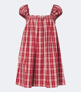 Faithfull The Brand Belinha checked cotton minidress