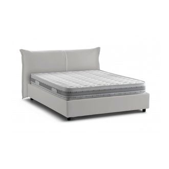 Talamo Italia Talamo Italia - Cama Matrimonial Cloide, Cama Contenedor Con Revestimiento De Tela, 100% Made In Italy, Apertura Frontal, Con Colch&oacute;n De Cm 160x200 In