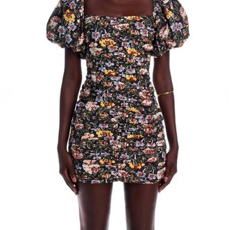 Rhode Resort Suzette Puff Sleeve Min Dress In Blossoming Canopy
