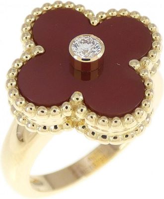 Van Cleef & Arpels Vintage Alhambra Yellow Gold (18K) Band Ring (Pre-Owned)