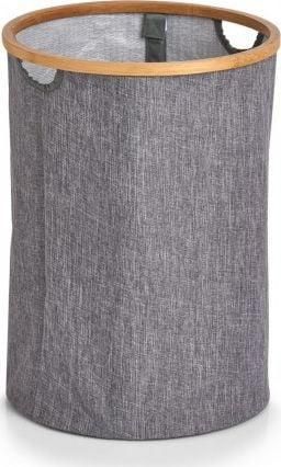 ZELLER Cesto De Ropa Gris 50 Litros Bamb&uacute; Y Lino