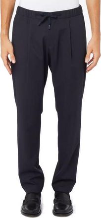Herno Mens Blue Virgin Wool Casual Pants