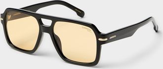 Carrera Yellow lens aviator sunglasses