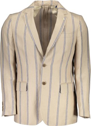 GANT Linnen Gestreepte Blazer