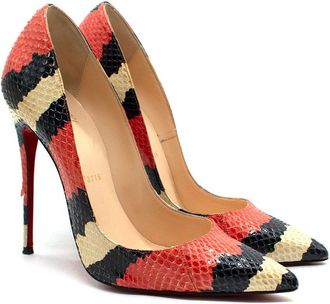 Christian Louboutin So Kate Tricolour Python Heels Size 37