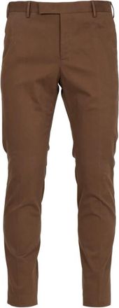 Pantaloni Torino Geklede Katoenen Broek - Heren - Chinos - Bruin - XL - Katoen - Broeken