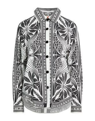 Farm Rio MONOCHROME ELEGANCE SCARF OFF-WHITE SHIRT