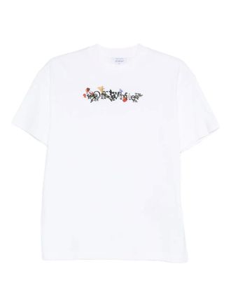 Off-white floral-logo T-shirt