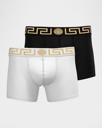 Versace Men & apos;s 2-Pack Medusa & Key Jersey Trunk Briefs