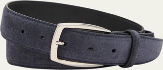 Brioni Mens Calf Suede Belt