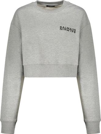 Balmain Sweatshirts & Hoodies - Dames - Sweatshirts - Grijs - S - Hoodies & sweatvesten