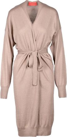 Wild Cashmere Luxe Cashmere Zijde Blend Vest - Dames - Lange truien - Beige - M - Kasjmier - Truien & Vesten