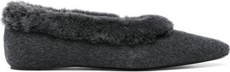 Toteme shearling-trim ballerinas - Grey