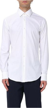 HUGO BOSS Heren, Overhemden, Wit, Maat: 4XL Leer