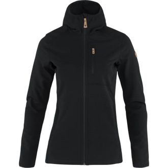 Fj&auml;llr&auml;ven Womens Keb Fleece Hoodie In Black
