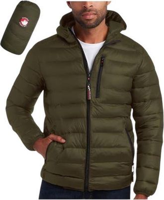 Canada Weather Gear Mens Packable Puffer Bubble Coat in Olive at Nordstrom, Size Xx-Large