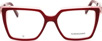 Ferragamo SF2950N Rectangular Acetate Eyeglasses - Burgundy