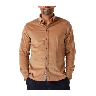 Anerkjendt Overhemden, Heren, Bruin, XL, Katoen, Akleif Solid Cord Shirt