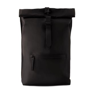 Rains Roll-Top Rucksack Backpack - Black