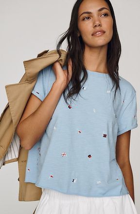 Maeve Caitlin Embroidered Boxy Tee by Maeve
