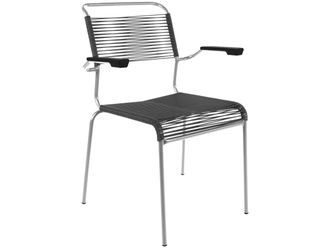 Schubiger M&ouml;bel Spaghetti-Stuhl S&auml;ntis mit Armlehne