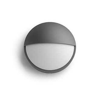 Philips Mygarden - Luminaria Led De Pared Para Exteriores, Di&aacute;metro 21 Cm, 2700 K, 6 W, Antracita 915005192801