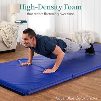Best Choice Products 10ftx4ftx2in Folding Gymnastics Mat 4-Panel Exercise Workout Floor Mats w/ Handles