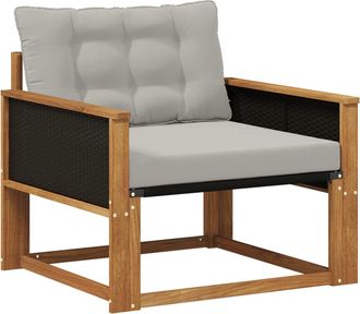 vidaXL Madera Maciza De Acacia Y Textileno Vidaxl