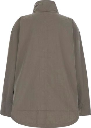 Toteme Womens Parachute Jacket Grey Cotton Organic Coat