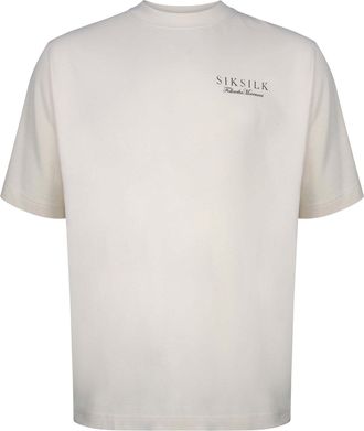 Siksilk T-Shirt SIKSILK Siksilk T-Shirt Graphic, Herren, Gr. XL, ecru, Obermaterial: 100% Baumwolle CO., Shirts T-Shirt