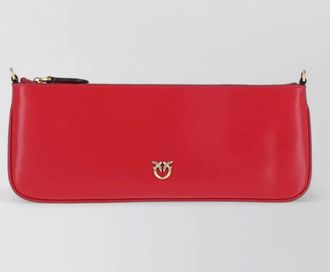Pinko love bag flat leather clutch bag