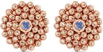 Officina Bernardi 18kt rose gold Mimosa sapphire earrings - women - 18kt Rose Gold/Sapphire - One Size - Pink