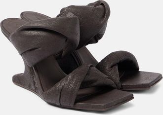 Rick Owens Mules Twisted Cantilever 80 in pelle