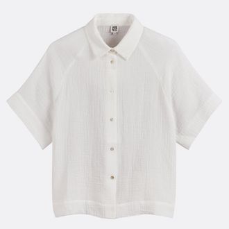 La Redoute Collections Los hemd met elleboogmouwen