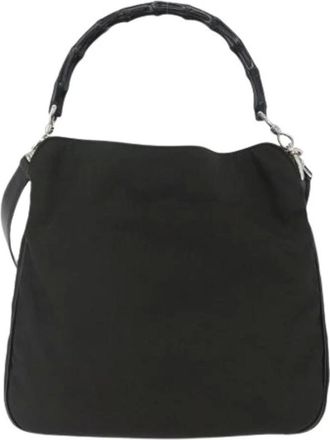 Gucci Pre-owned Handbags, female, Black, Size: ONE SIZE Pre-owned Vintage bamboo handle bag