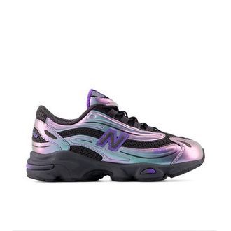 New Balance Kids 1000 Bungee Lace in Black/Blue Synthetic, size 13.5