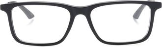 Montblanc rectangle-frame glasses - men - Acetate - 47 - Black