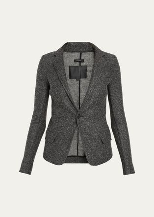 R13 Super Shrunken Single-Breasted Blazer