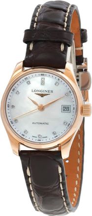 Longines Master Collection Automatic Diamond White Mother of Pearl Dial Ladies Watch L2.128.8.87.3