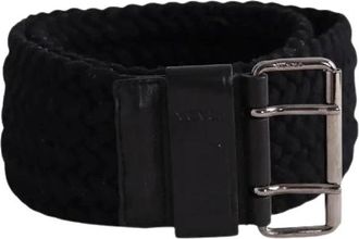 Prada Pre-owned Cotton Belt - Dames - Vintage Accessoires - Zwart - ONE Size - Katoen - Vintage