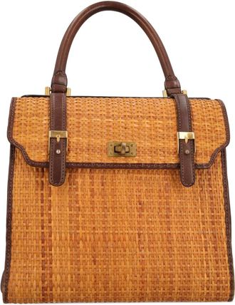 Vintage wicker tote bag - Brown