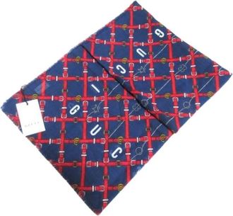 Gucci Pre-owned Scarves, female, Blue, Size: ONE SIZE Pre-owned Stole